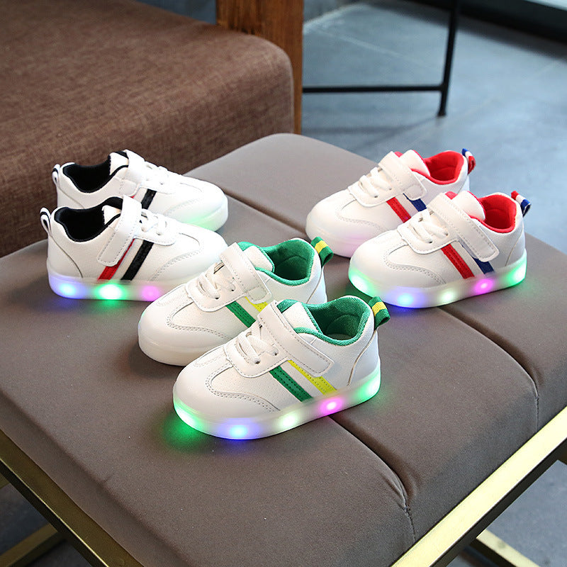Kimmy White LED Sneakers Shoes - 𝓢𝓱𝓸𝓹𝓵𝓮𝓬𝔂
