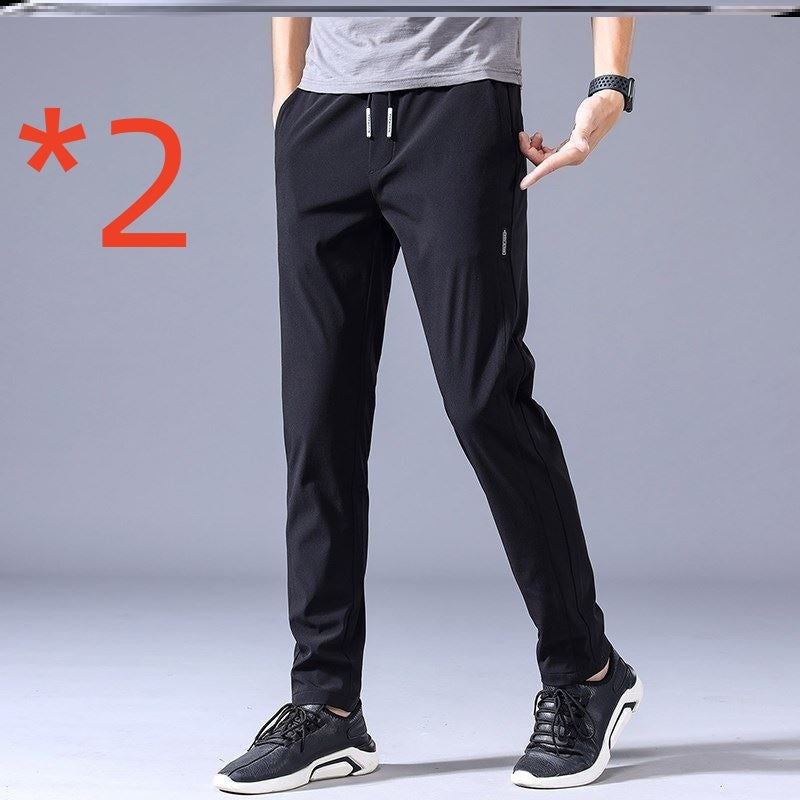 Drawstring Trousers Thin Casual Pants Korean Version Loose Straight Sweatpants Mens Clothing - 𝓢𝓱𝓸𝓹𝓵𝓮𝓬𝔂
