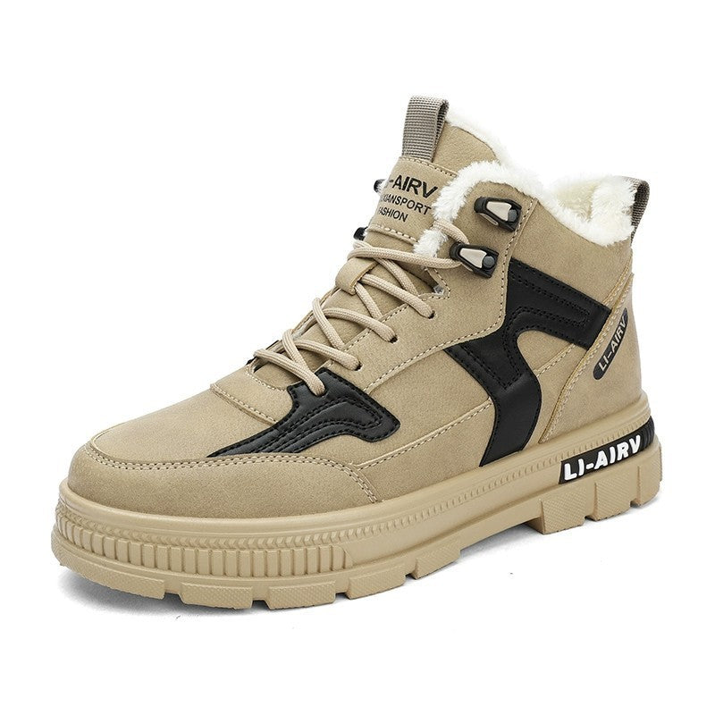 Winter Thickened Velvet Warm Ankle Boots Men Outdoor Subzero Anti-cold Anti-ski Snow Boots Outdoor Casual Walking Running Flat Shoes - 𝓢𝓱𝓸𝓹𝓵𝓮𝓬𝔂