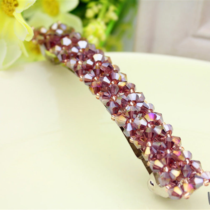 Four Rows Of Crystal Hair Clips, Spring Clips - 𝓢𝓱𝓸𝓹𝓵𝓮𝓬𝔂