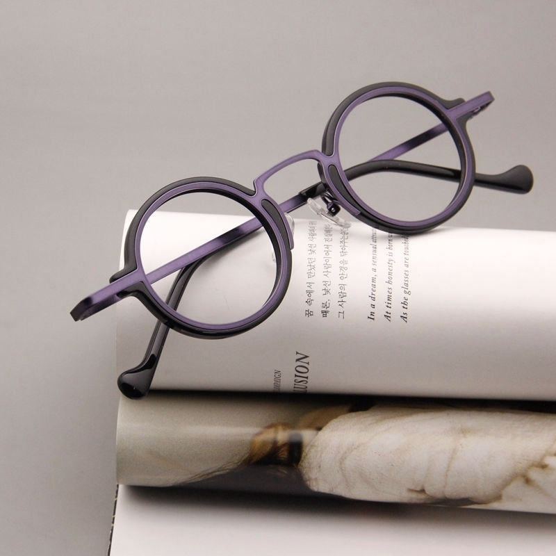Retro Hawksbill Metal Round Frame Glasses Myopia - 𝓢𝓱𝓸𝓹𝓵𝓮𝓬𝔂