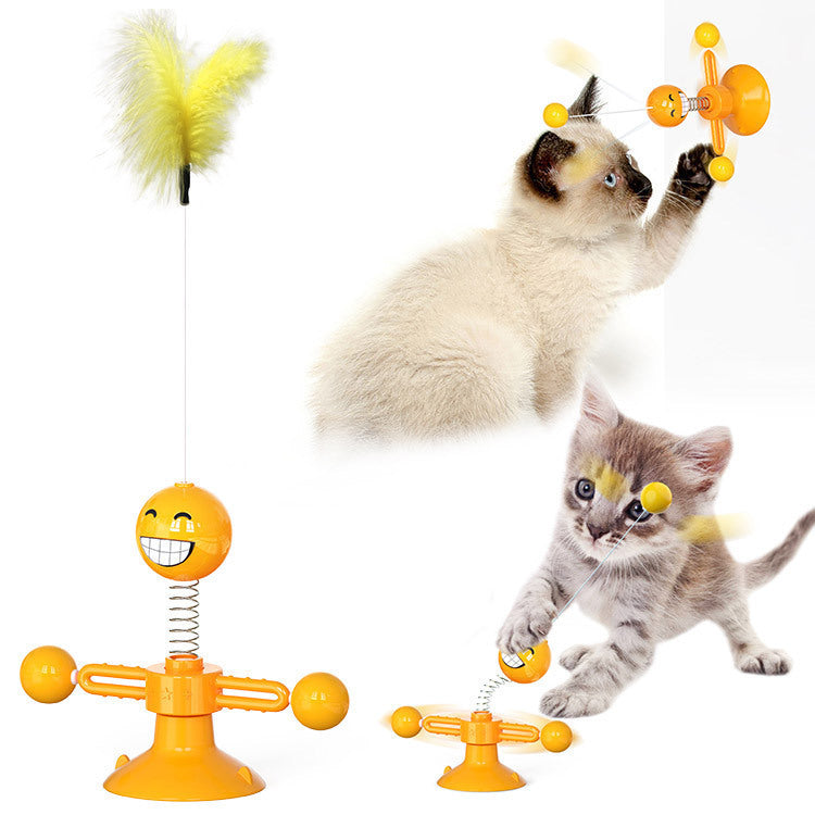 Cat Rotating Windmill Multi-Function Toys Itch Scratching Device Teeth Shining Toy - 𝓢𝓱𝓸𝓹𝓵𝓮𝓬𝔂