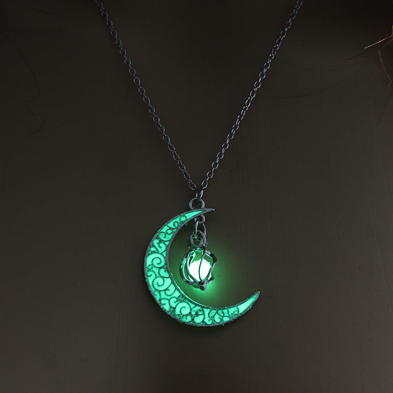 Glowing Pendant Necklaces Silver Plated Chain Necklaces - 𝓢𝓱𝓸𝓹𝓵𝓮𝓬𝔂
