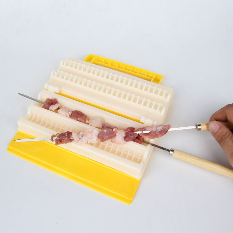 BBQ Meat String Machine Barbecue Skewer Tools Portable Tofu Skewer Kebab Maker Box Machine Grill Kitchen Accessories - 𝓢𝓱𝓸𝓹𝓵𝓮𝓬𝔂
