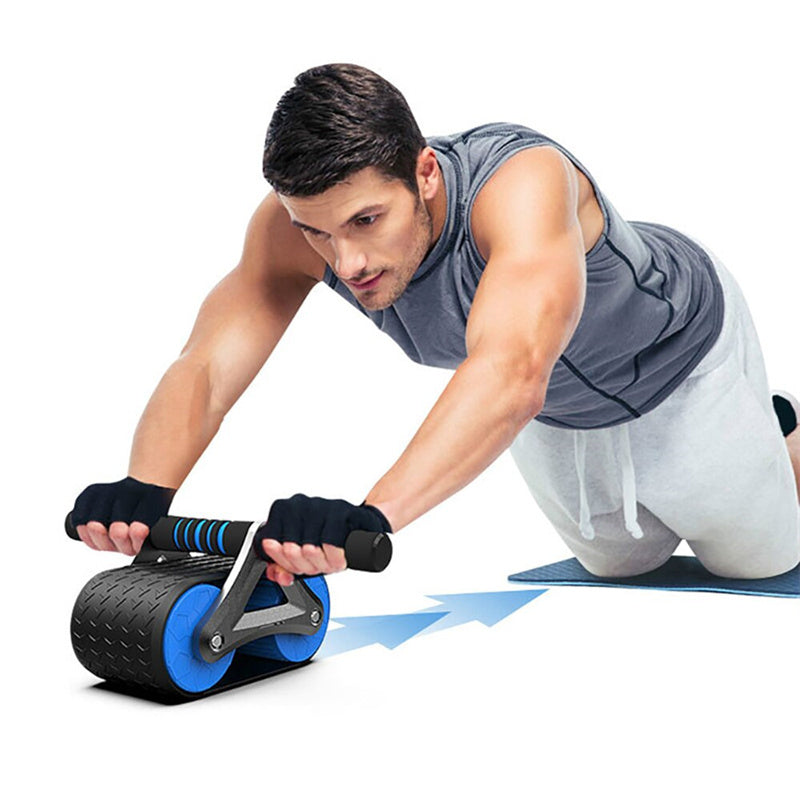 Double Wheel Abdominal Exerciser Women Men Automatic Rebound Ab Wheel Roller Waist Trainer Gym Sports Home Exercise Devices - 𝓢𝓱𝓸𝓹𝓵𝓮𝓬𝔂