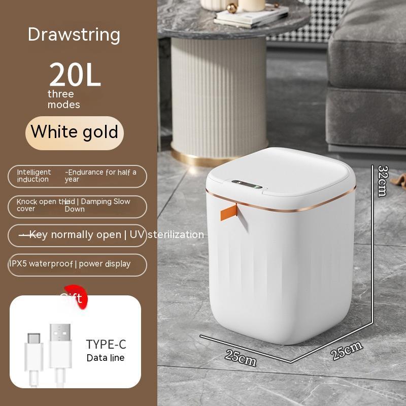 Smart Trash Can With Lid For Bedroom And Living Room Kitchen Storage Box Trash Can Induction Small Car Box Automatic Smart Dustbin Smart Trash Bin - 𝓢𝓱𝓸𝓹𝓵𝓮𝓬𝔂