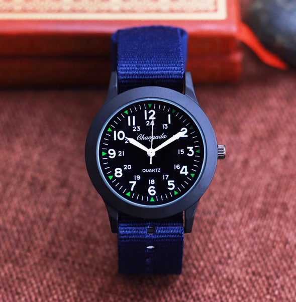 Girls And Boys Waterproof Canvas Quartz Watch - 𝓢𝓱𝓸𝓹𝓵𝓮𝓬𝔂