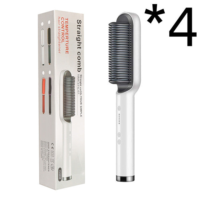 New 2 In 1 Hair Straightener Hot Comb Negative Ion Curling Tong Dual-purpose Electric Hair Brush - 𝓢𝓱𝓸𝓹𝓵𝓮𝓬𝔂
