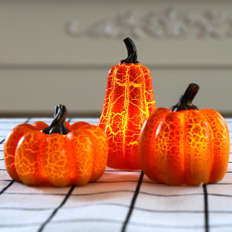 New Halloween Pumpkin Lantern Simulation Pumpkin LED Candle Lamp Resin Luminous Pumpkin - 𝓢𝓱𝓸𝓹𝓵𝓮𝓬𝔂