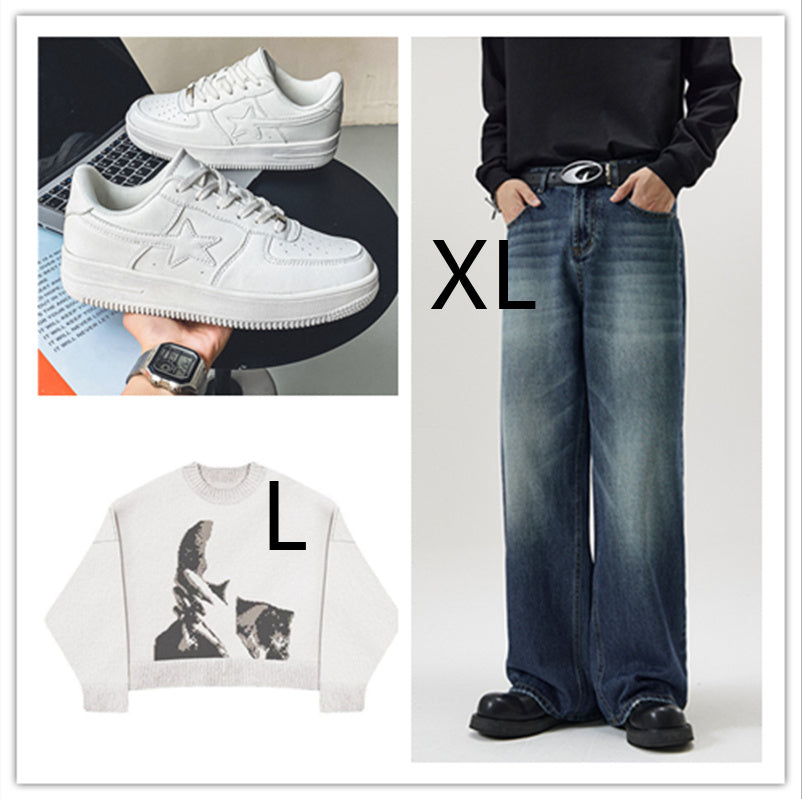 Thick Soled White Casual Sneakers For Men - 𝓢𝓱𝓸𝓹𝓵𝓮𝓬𝔂