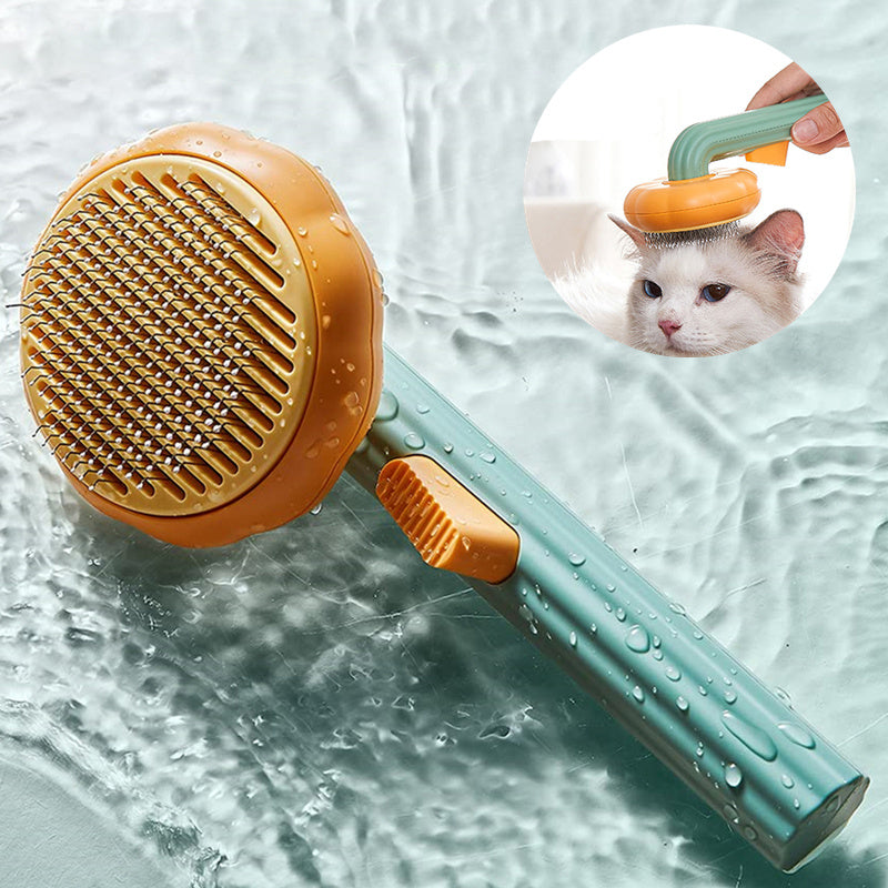 New Pet Cat Brush Hot Selling Hand-held Steel Wire Self-cleaning Comb Looper For Hair Removal - 𝓢𝓱𝓸𝓹𝓵𝓮𝓬𝔂