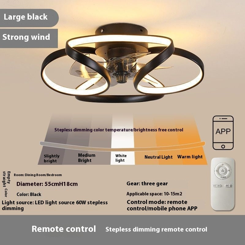 Bedroom Fan Lamp Simple Ceiling Light With Fan - 𝓢𝓱𝓸𝓹𝓵𝓮𝓬𝔂