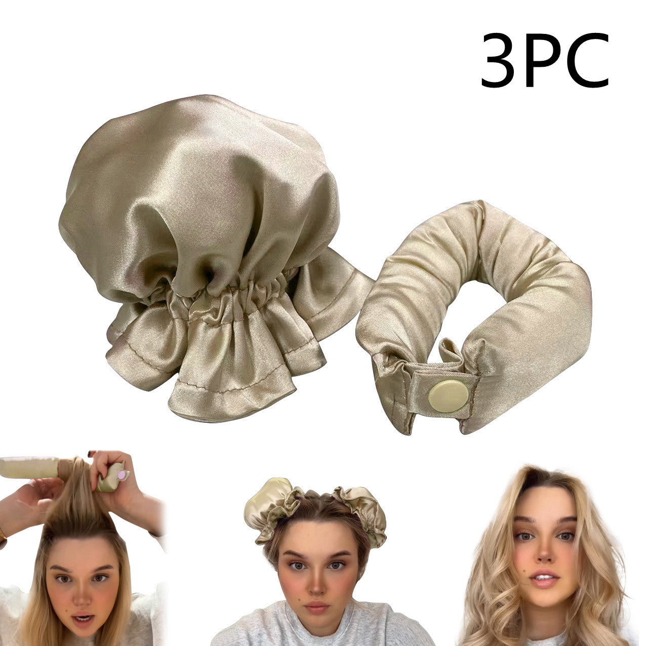 New Heatless Curl Stick With Cloth Cover Cute Ball Head Hair Curler Headband Hair Rollers Wave Form Curling Rod Hair Style Tools Gadgets - 𝓢𝓱𝓸𝓹𝓵𝓮𝓬𝔂
