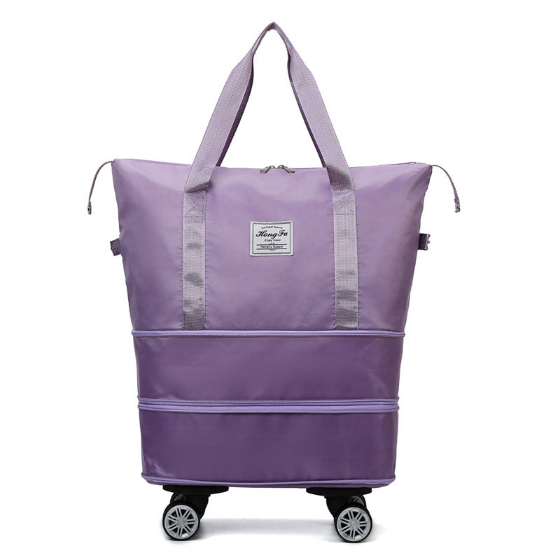 New Universal Wheel Travel Bag With Double-layer Dry And Wet Separation Fitness Yoga Shoulser Bags Sports Fitness Large Capacity Handbag Women - 𝓢𝓱𝓸𝓹𝓵𝓮𝓬𝔂