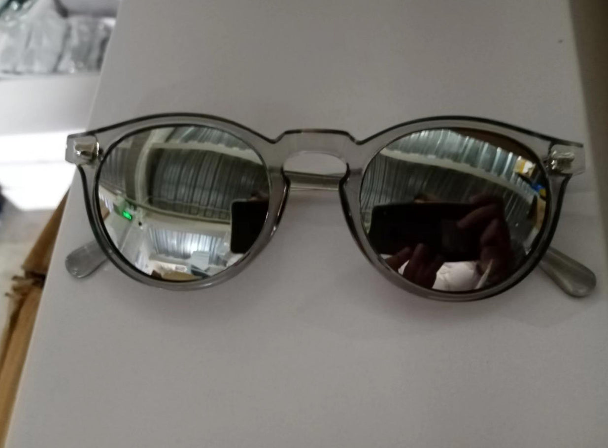 Literary retro round Japanese and Korean fashionable rice nail sunglasses - 𝓢𝓱𝓸𝓹𝓵𝓮𝓬𝔂