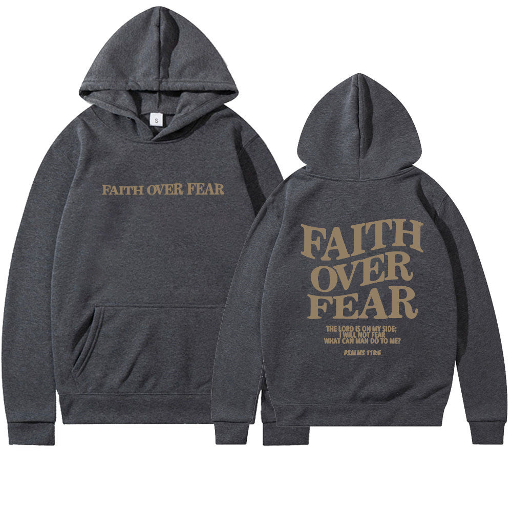 Faith Over Fear Christian Hoodie Christian Sweatshirt Jesus Hoodie Trendy Hoodie Bible Verse Shirt Unisex Aesthetic Clothes - 𝓢𝓱𝓸𝓹𝓵𝓮𝓬𝔂