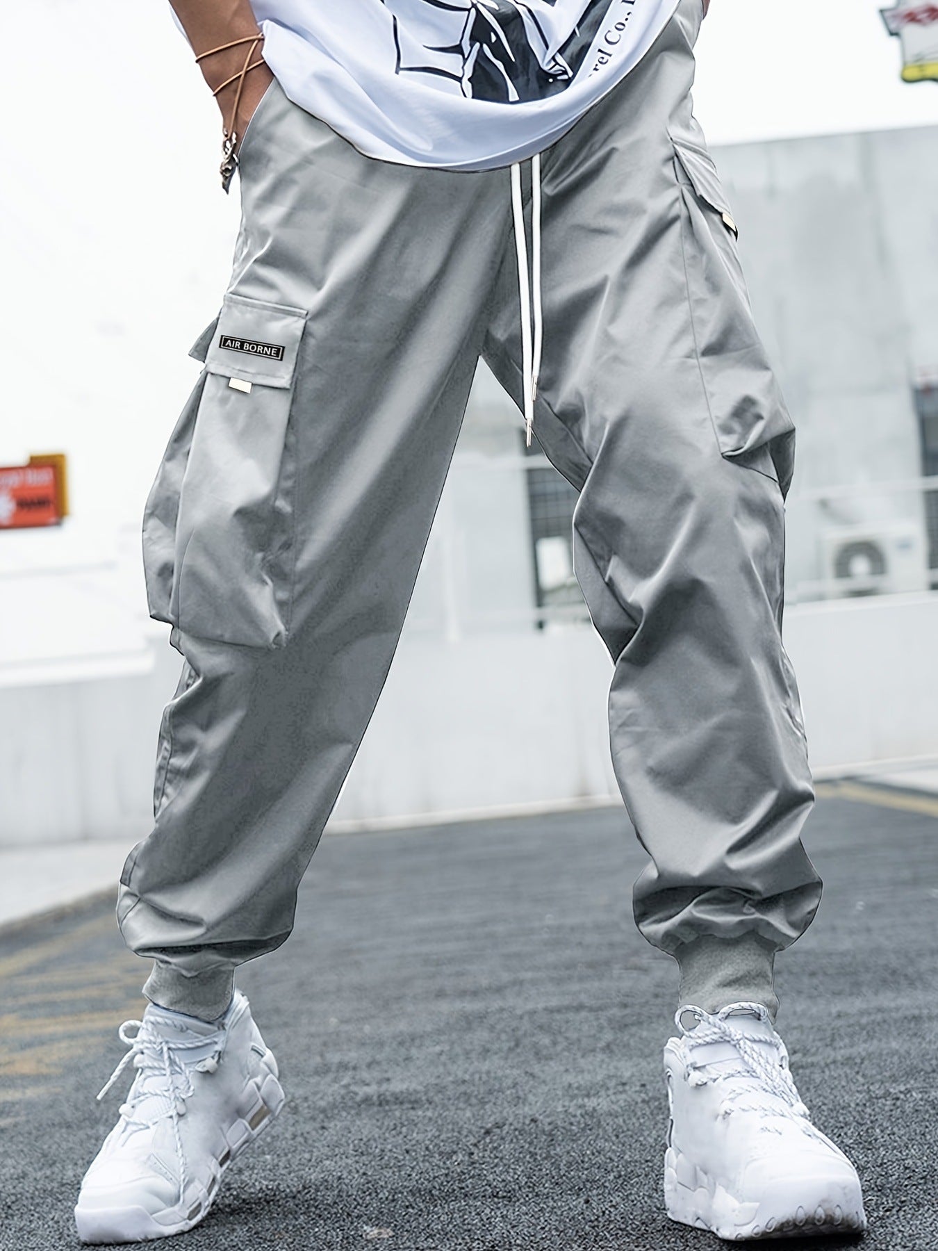 Multi-pocket Cargo Pants Men's Casual Hip-Hop Drawstring Trousers Outdoor Streetwear Sports Pant - 𝓢𝓱𝓸𝓹𝓵𝓮𝓬𝔂
