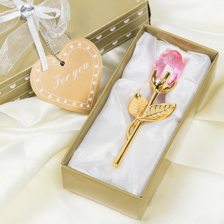 Crystal Metal Rose Valentine's Day Small Gift Wedding - 𝓢𝓱𝓸𝓹𝓵𝓮𝓬𝔂