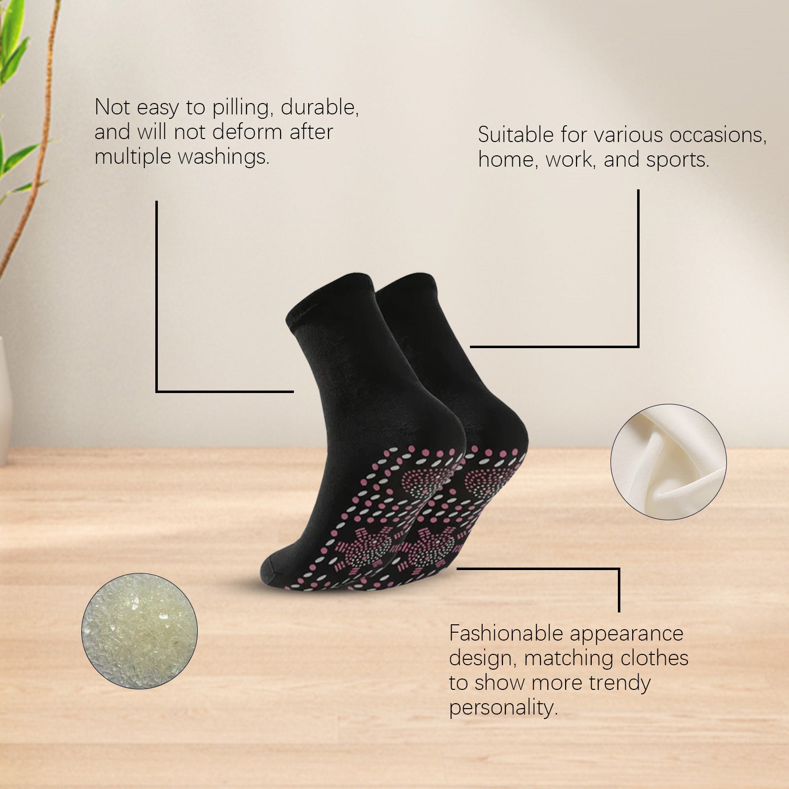 Self-heating Massage Body Socks Foot Skin-friendly - 𝓢𝓱𝓸𝓹𝓵𝓮𝓬𝔂