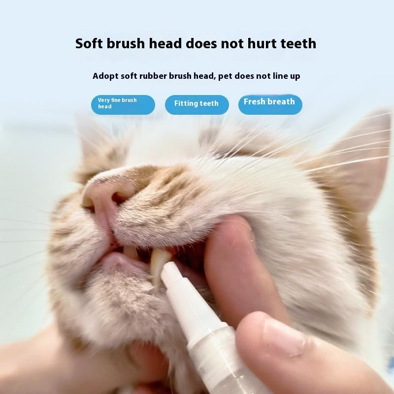 Pet Toothbrush Pen Teeth Cleaning Tools Breath Pet - 𝓢𝓱𝓸𝓹𝓵𝓮𝓬𝔂