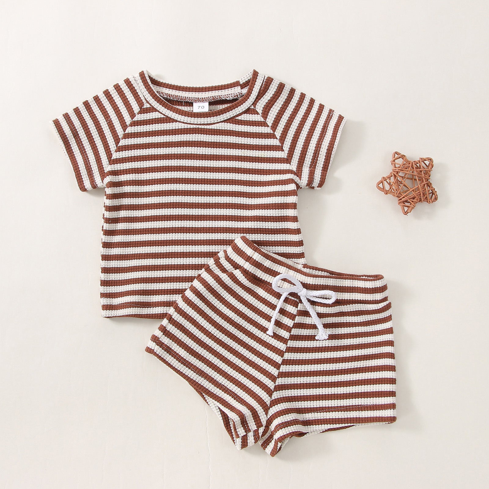 Children's Waffle Stripe Short Sleeve - 𝓢𝓱𝓸𝓹𝓵𝓮𝓬𝔂