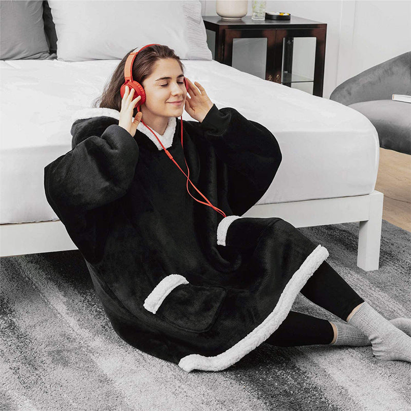 Winter TV Hoodie Blanket Winter Warm Home Clothes Women Men Oversized Pullover With Pockets - 𝓢𝓱𝓸𝓹𝓵𝓮𝓬𝔂
