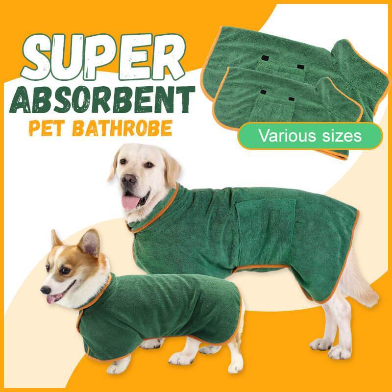 Absorbent Pet Bathrobe With Waist-wrapped Microfiber - 𝓢𝓱𝓸𝓹𝓵𝓮𝓬𝔂