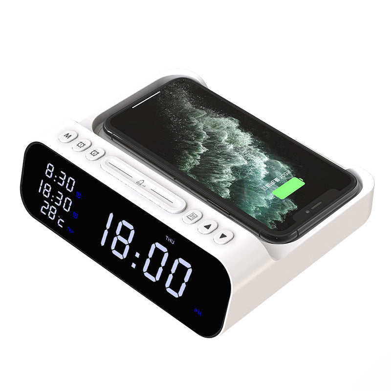 15W Three-in-one Wireless Charger Temperature Tester Multi Alarm Clock Fast Charging Mobile Phone Usb Charger Charging Station - 𝓢𝓱𝓸𝓹𝓵𝓮𝓬𝔂