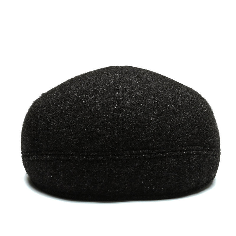 Outdoor Cycling Warm Short Brim Beret Middle-aged And Elderly Men Ear Protection Advance Hats - 𝓢𝓱𝓸𝓹𝓵𝓮𝓬𝔂