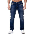 Men Jeans With Pockets Straight Pants Business Casual Daily Streetwear Trousers Men's Clothing - 𝓢𝓱𝓸𝓹𝓵𝓮𝓬𝔂