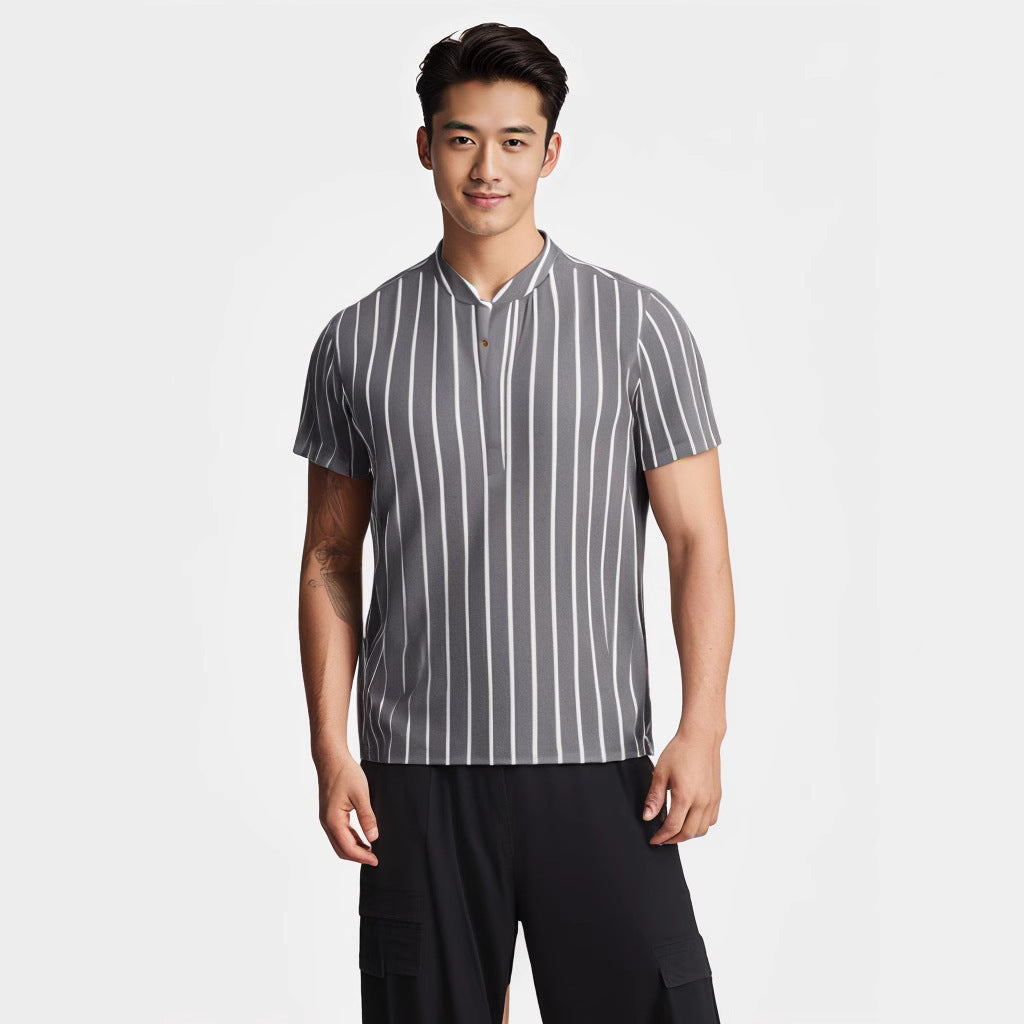Striped Casual Men's Shirt Foreign Trade Short Sleeve Shirt - 𝓢𝓱𝓸𝓹𝓵𝓮𝓬𝔂