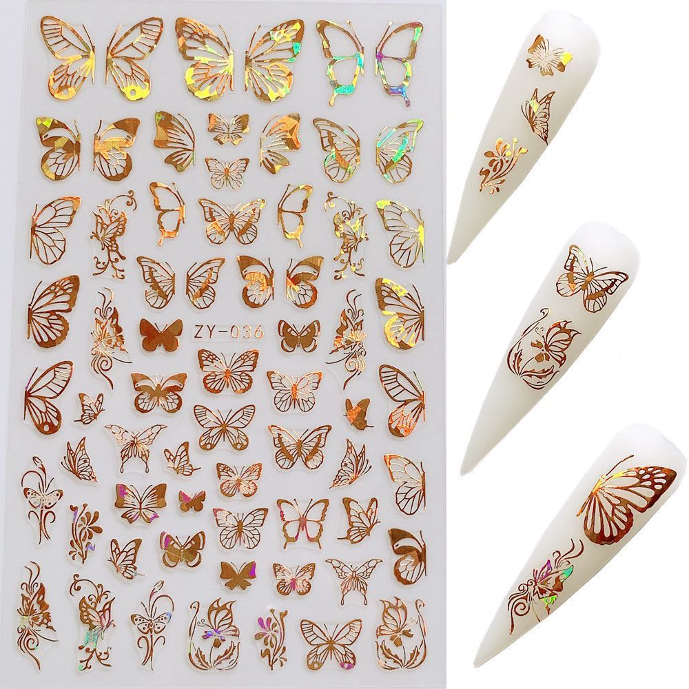 Butterfly Nail Sticker Simulation Bronzing Laser - 𝓢𝓱𝓸𝓹𝓵𝓮𝓬𝔂