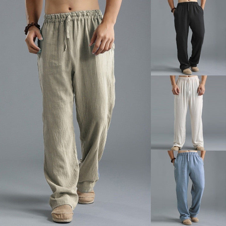Men's Breathable Linen Loose Casual Sports Pants - 𝓢𝓱𝓸𝓹𝓵𝓮𝓬𝔂