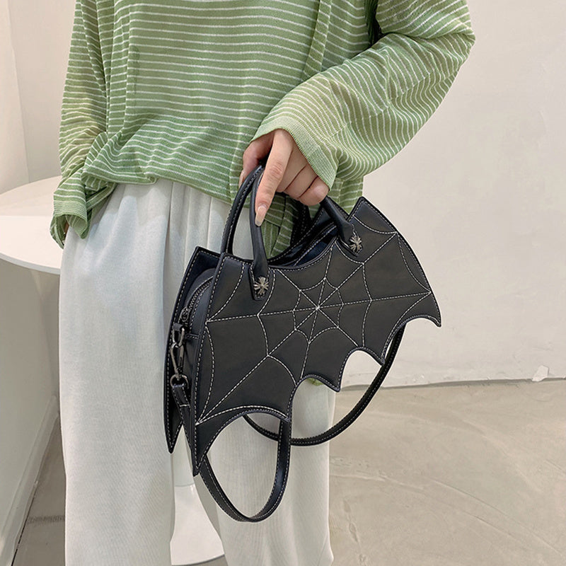 Halloween Spider Web Shape Shoulder Bags Personality Batgirl Tide Pu Handbags Fashoin Messenger Crossbody Bag - 𝓢𝓱𝓸𝓹𝓵𝓮𝓬𝔂