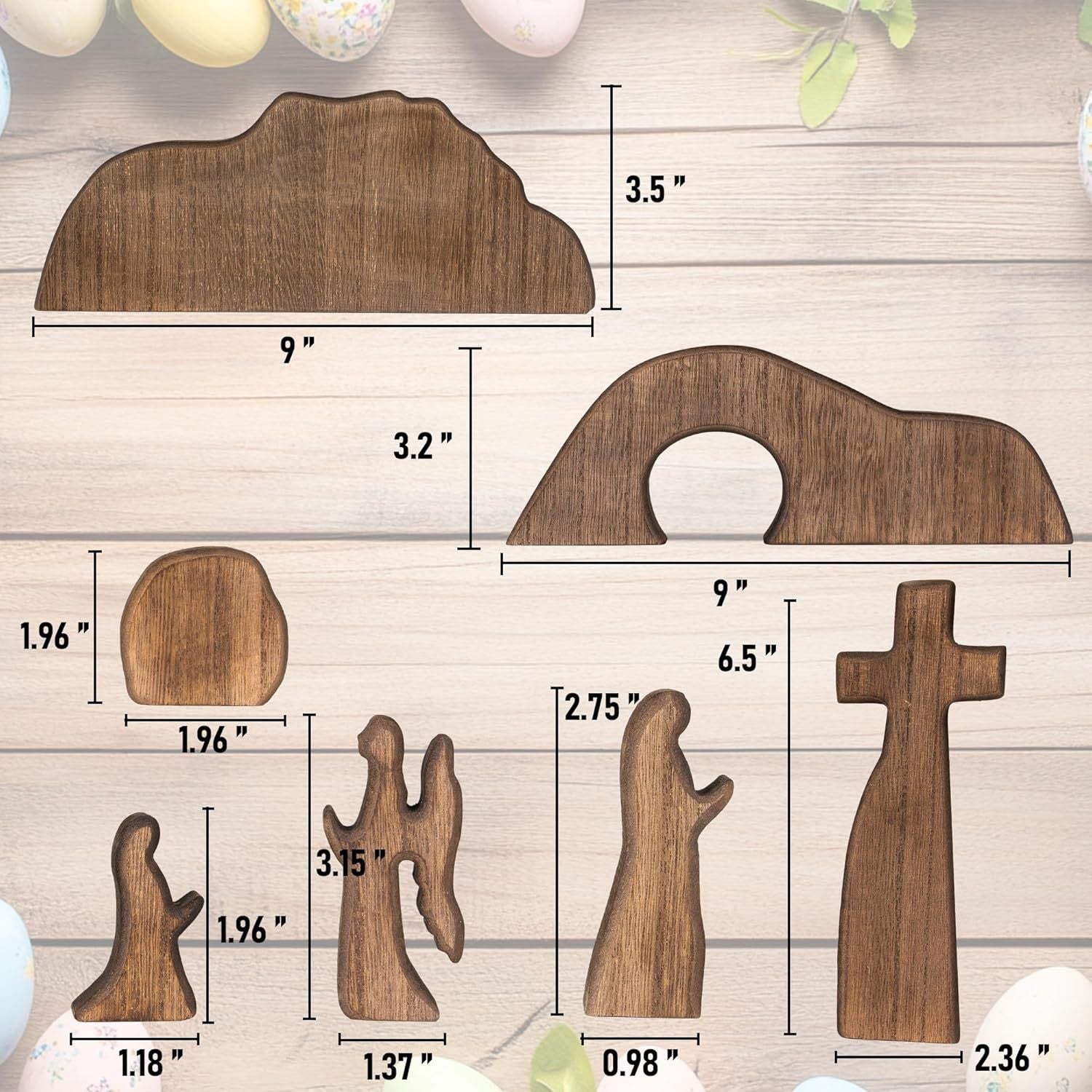 Cross Easter Site Wooden Decorative Desktop Ornaments - 𝓢𝓱𝓸𝓹𝓵𝓮𝓬𝔂