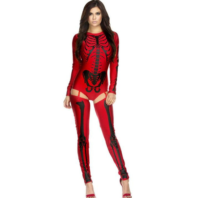 Halloween Cosplay Costume Skull Zombie Uniform - 𝓢𝓱𝓸𝓹𝓵𝓮𝓬𝔂