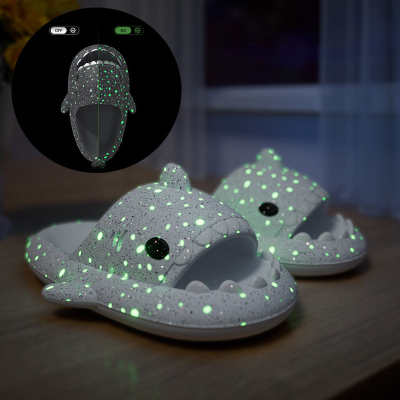 Shark Slippers With Starry Night Light Design Bathroom Slippers Couple House Shoes For Women - 𝓢𝓱𝓸𝓹𝓵𝓮𝓬𝔂