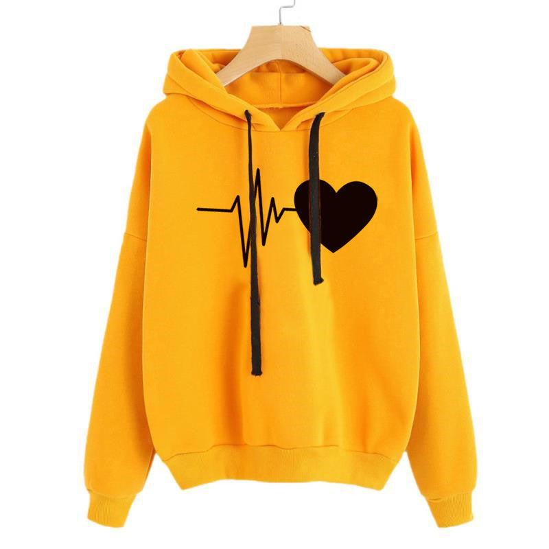 Heart Print Streetwear Hoodies Women Sweatshirt Spring Autumn Long Sleeve Hoodie Clothes - 𝓢𝓱𝓸𝓹𝓵𝓮𝓬𝔂