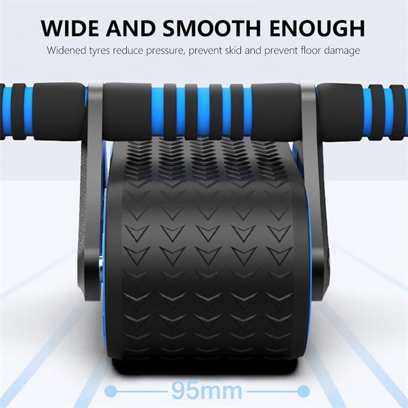 Double Wheel Abdominal Exerciser Women Men Automatic Rebound Ab Wheel Roller Waist Trainer Gym Sports Home Exercise Devices - 𝓢𝓱𝓸𝓹𝓵𝓮𝓬𝔂