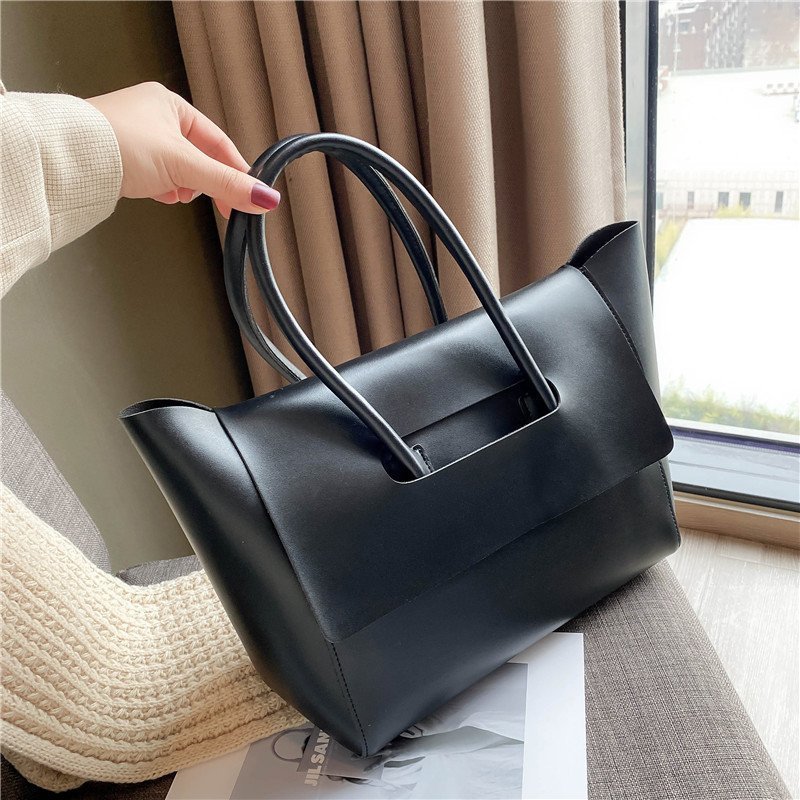 Fashion Women Shoulder Bags Large Capacity Handbags Simple Retro Tote Bags Solid Color Famous Brand High Quality Bags - 𝓢𝓱𝓸𝓹𝓵𝓮𝓬𝔂