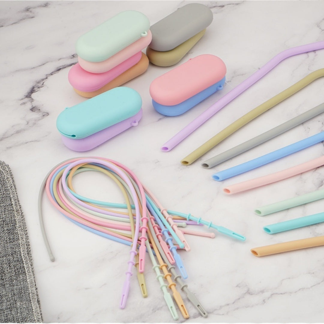 Color Silicone Straw Suit Food Grade - 𝓢𝓱𝓸𝓹𝓵𝓮𝓬𝔂