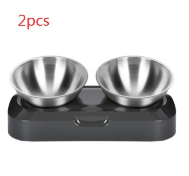 Pet Stainless Steel Bowl Pet Double Night - 𝓢𝓱𝓸𝓹𝓵𝓮𝓬𝔂