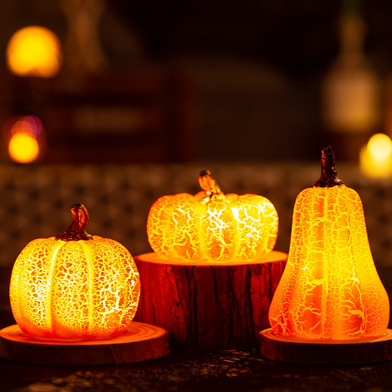 New Halloween Pumpkin Lantern Simulation Pumpkin LED Candle Lamp Resin Luminous Pumpkin - 𝓢𝓱𝓸𝓹𝓵𝓮𝓬𝔂