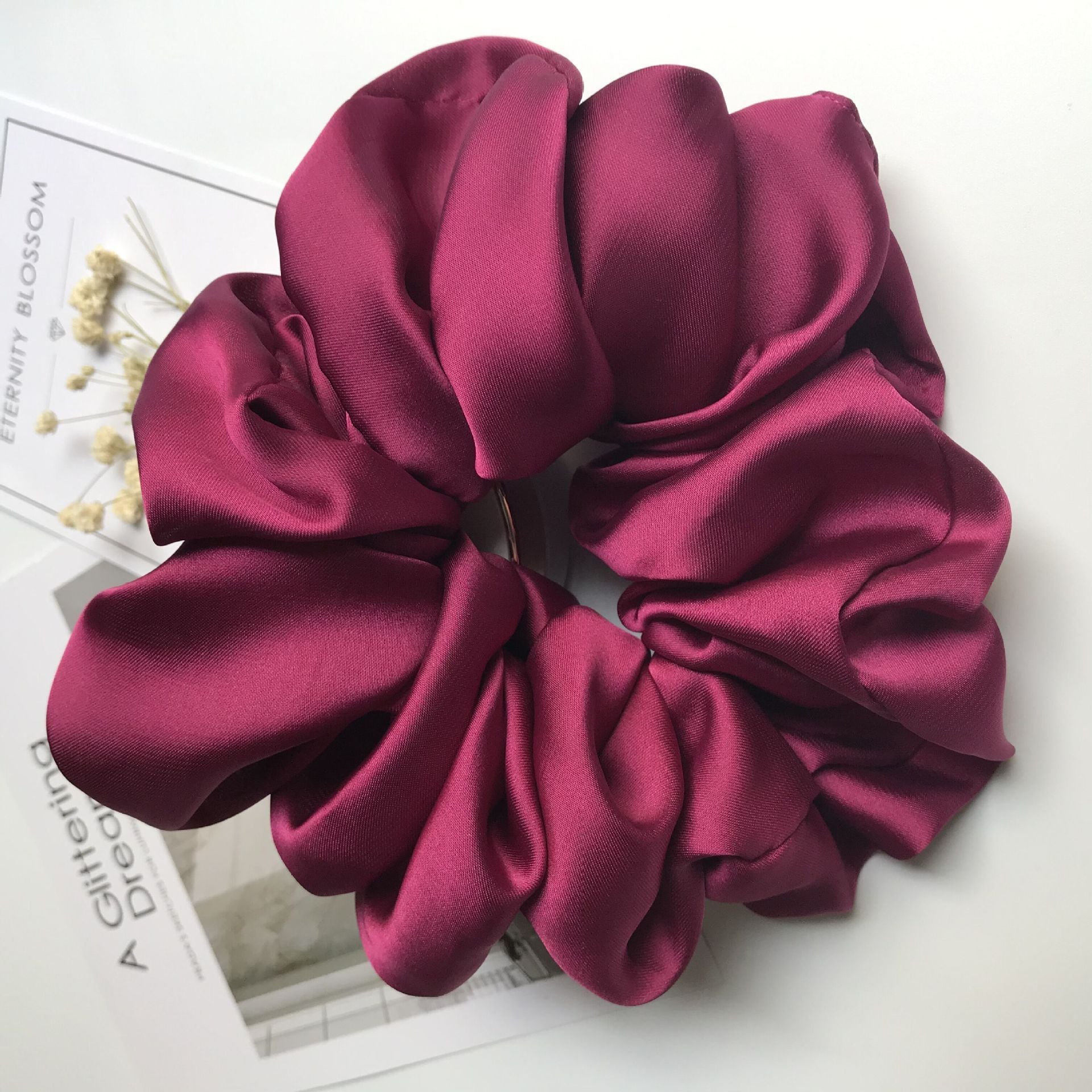 Oversized Smooth Satin Large Intestine Circle Hair Tie - 𝓢𝓱𝓸𝓹𝓵𝓮𝓬𝔂
