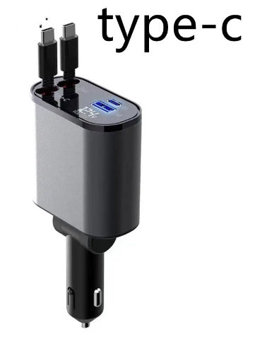 Metal Car Charger 100W Super Fast Charging Car Cigarette Lighter USB And TYPE-C Adapter - 𝓢𝓱𝓸𝓹𝓵𝓮𝓬𝔂