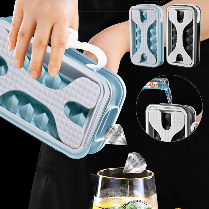2in1 Portable Silicone Ice Ball Mold Ice Maker Water Bottle Ice Cube Mould Bottle Creative Ice Ball Diamond Curling Summer Kitchen Gadgets - 𝓢𝓱𝓸𝓹𝓵𝓮𝓬𝔂