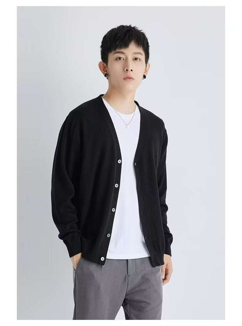 Knitted Cardigan Men's Knitted Shirt Loose Casual - 𝓢𝓱𝓸𝓹𝓵𝓮𝓬𝔂