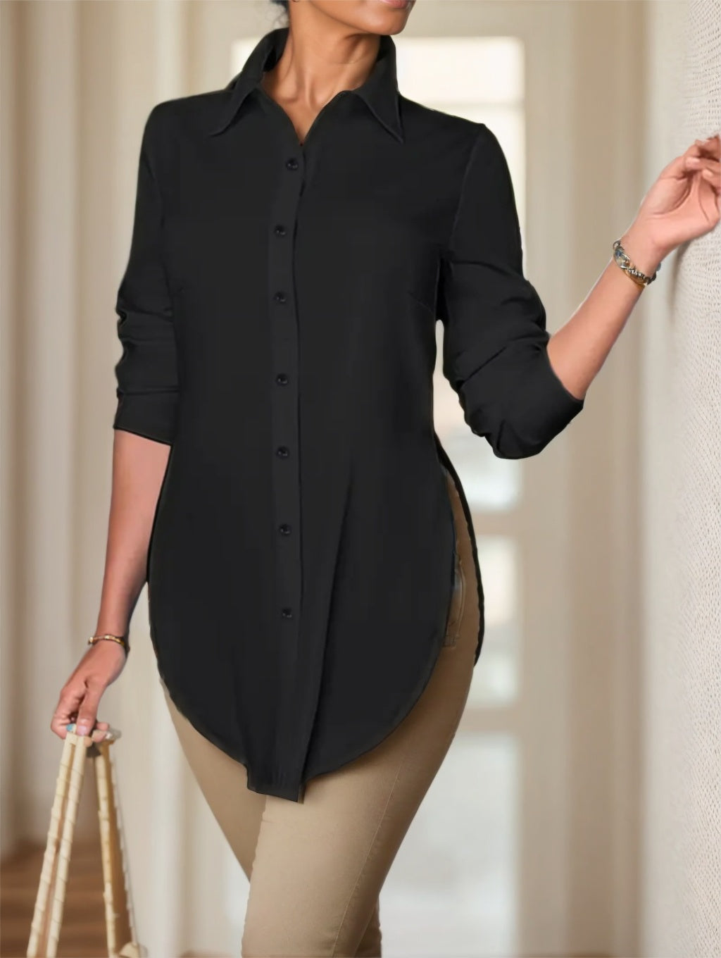 Split Button Front Shirt - 𝓢𝓱𝓸𝓹𝓵𝓮𝓬𝔂