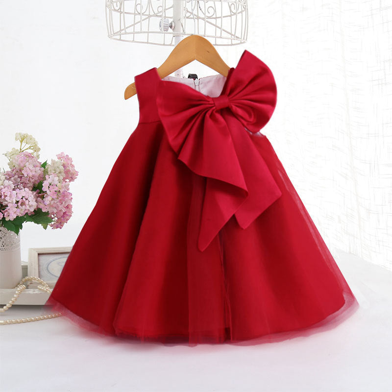 Girls Dress Dress Big Bow Girl Korean Style Baby Girl Dress - 𝓢𝓱𝓸𝓹𝓵𝓮𝓬𝔂