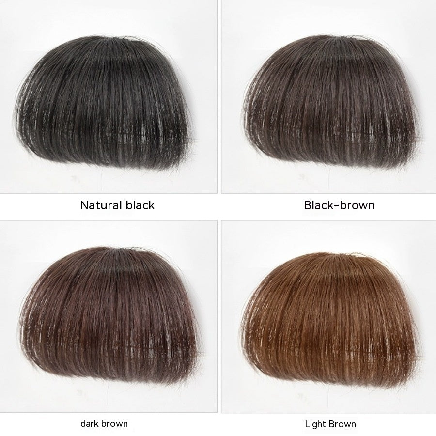 Natural Forehead Artificial Hair Straight Bangs Wig Set Seamless Invisible Wig Set - 𝓢𝓱𝓸𝓹𝓵𝓮𝓬𝔂